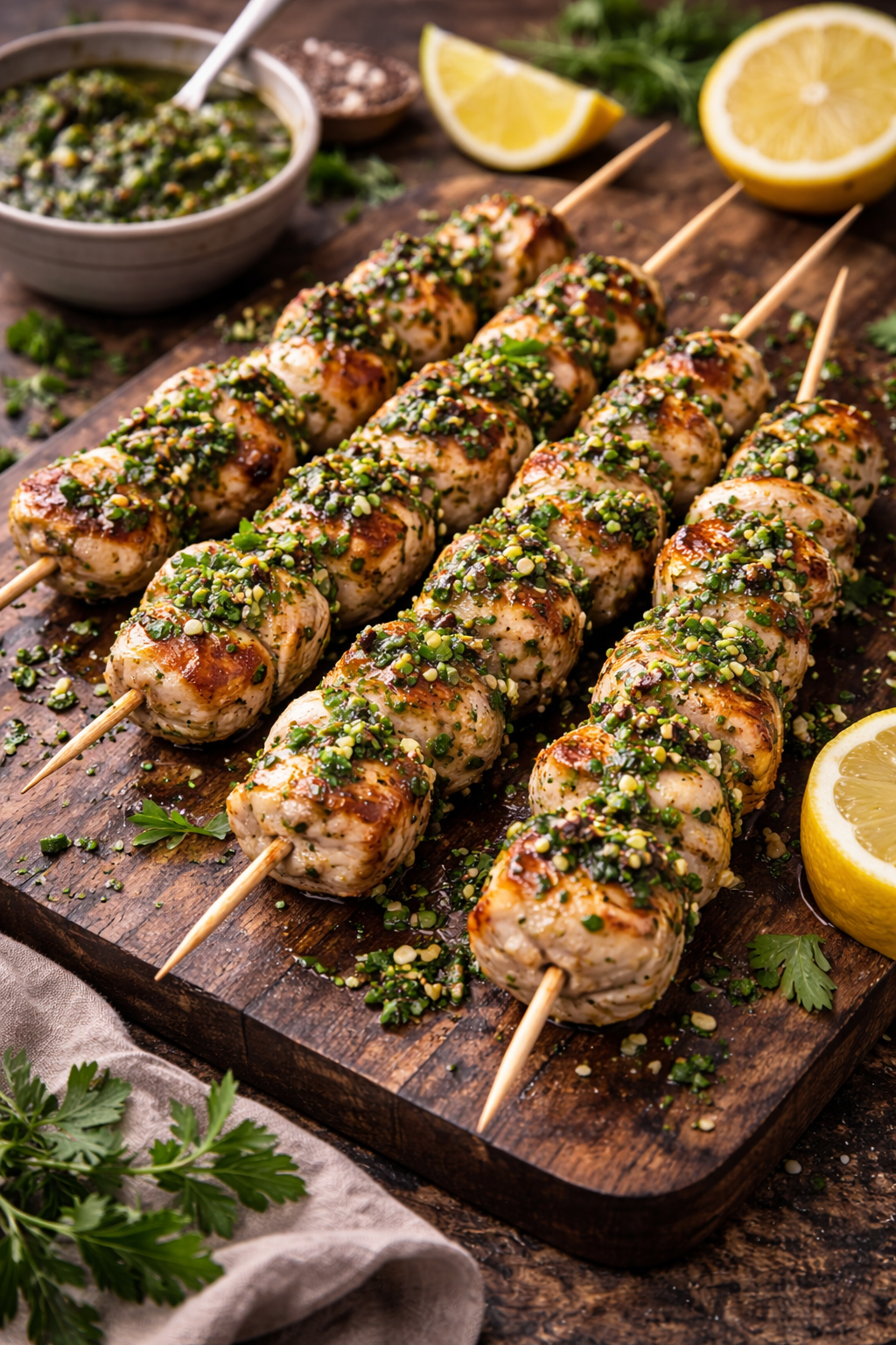 Chimichurri Chicken Skewers
