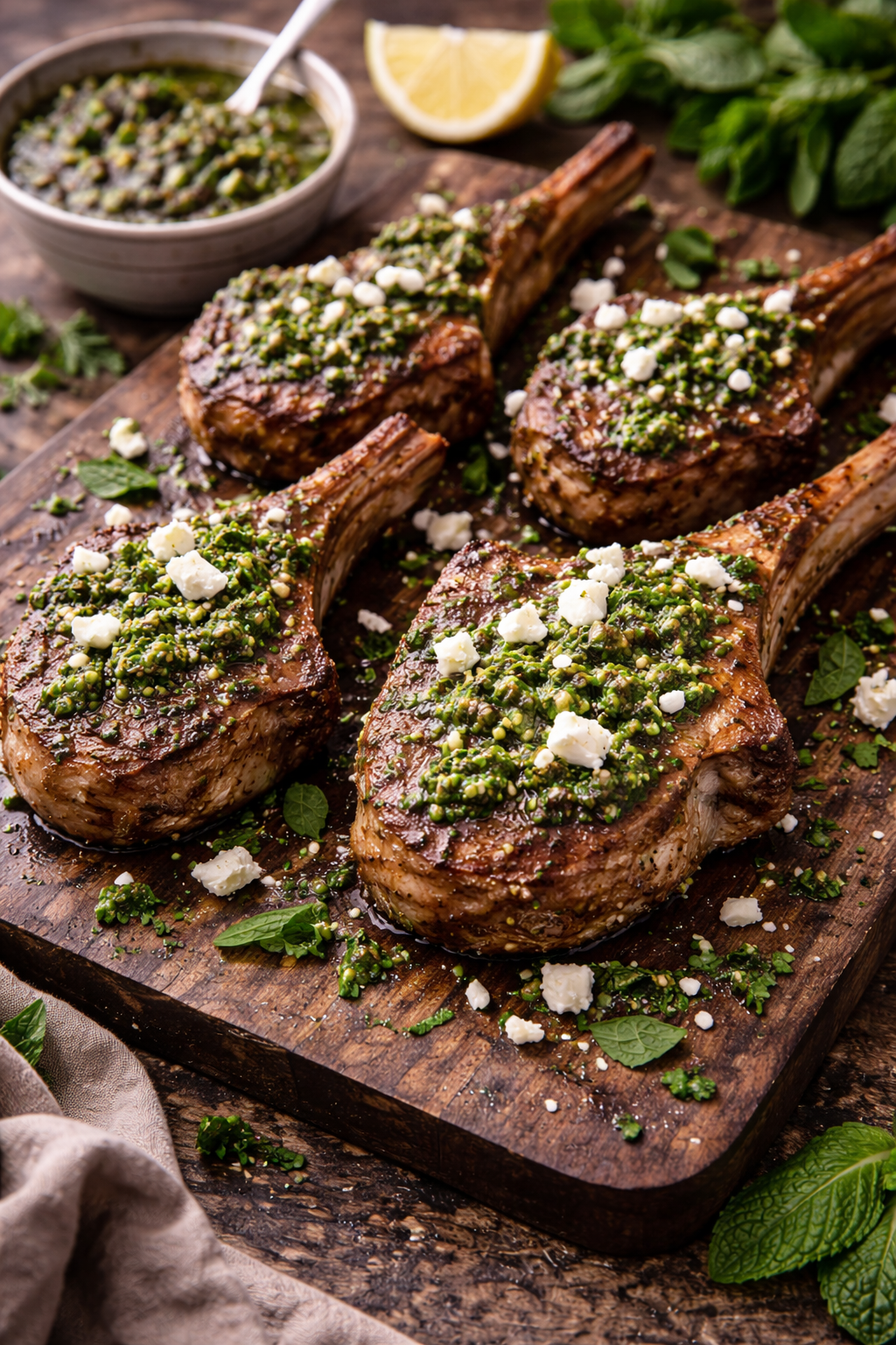 Chimichurri & Feta Cheese Lamb Chops