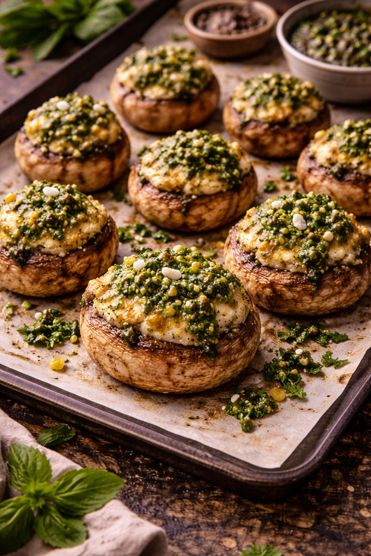 Chimichurri & Manchego Stuffed Mushrooms