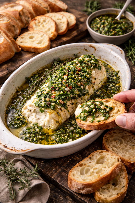 Chimichurri Roasted Goat Cheese